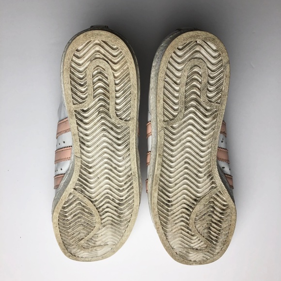 ADIDAS Superstar Leather Snakeskin Print Shell Toe Sneakers White Pink Size 7.5 - Picture 5 of 8